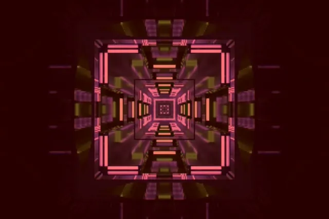 Neon Tunnel Růžová Mřížka VJ Loop 3:2 Surface 60fps Spořič obrazovky