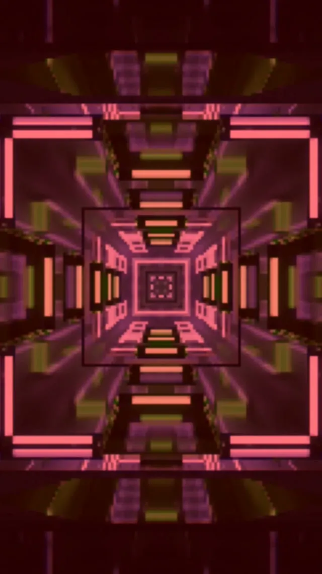 霓虹隧道粉紅網格 VJLoops 9:16 Reels 60fps 螢幕保護程式