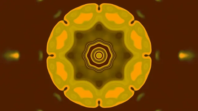 golden star kaleidoscope neon tunnel screensaver windows 11 vj loop 4k uhd 60fps