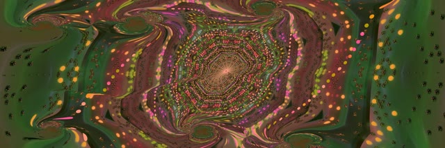 Psychedelic Neon Tunnel Vj Loop 3:1 Triple Wide 60fps Screensaver Swirling Fractals