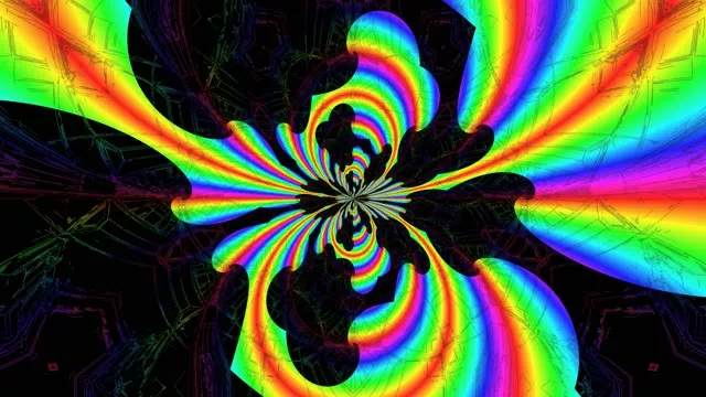 Psychedelische Regenboog Spiraal Kaleidoscoop VJLoops - Abstracte Kleurrijke Beweging Ach...