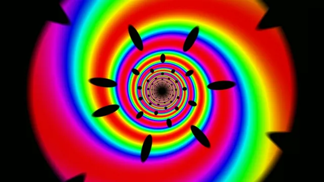 Psychedelic Rainbow Spiral Tunnel VJ Loop 4K