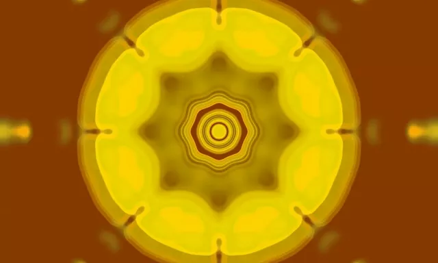 Pulsating Concentric Star Neon Tunnel 5:3 Wide 60fps VJ Loop Screensaver