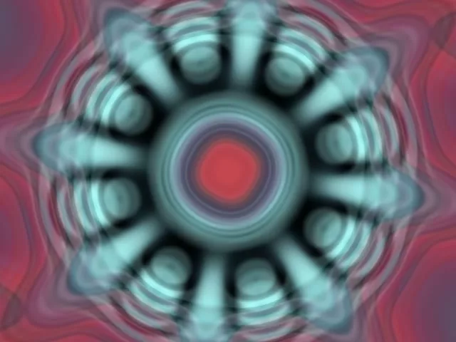 Túnel Neón Cian Pulsante 4:3 Clásico 60fps VJ Loop Protector de Pantalla