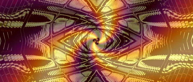 Pulsating Golden Neon Tunnel 21:9 Ultrawide 60fps VJLoops Screensaver