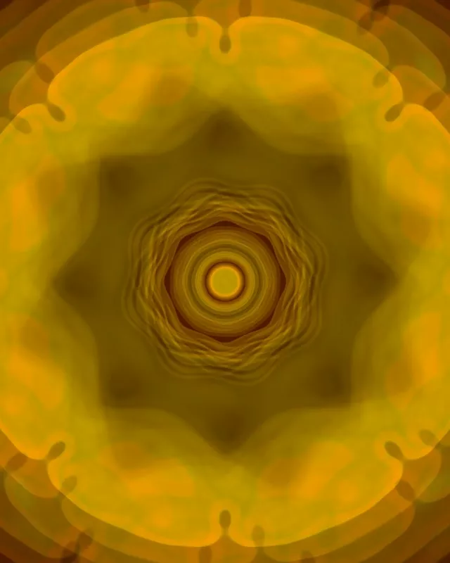 Tunnel Néon Doré Pulsant 4:5 Instagram 60fps Économiseur d'écran VJ Loop