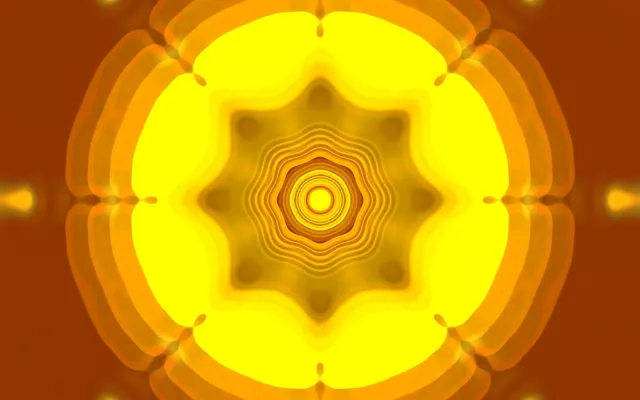 Pulsating Golden Star Neon Tunnel 16:10 MacBook 60fps VJ Loop Screensaver