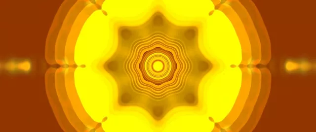 Pulzující zlatá hvězda neonový tunel 2.39:1 Cinemascope 60fps VJ Loop Screensaver