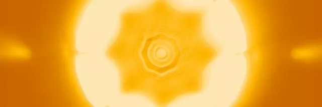 Pulsating Golden Star Neon Tunnel 3:1 Screensaver 60fps VJ Loop