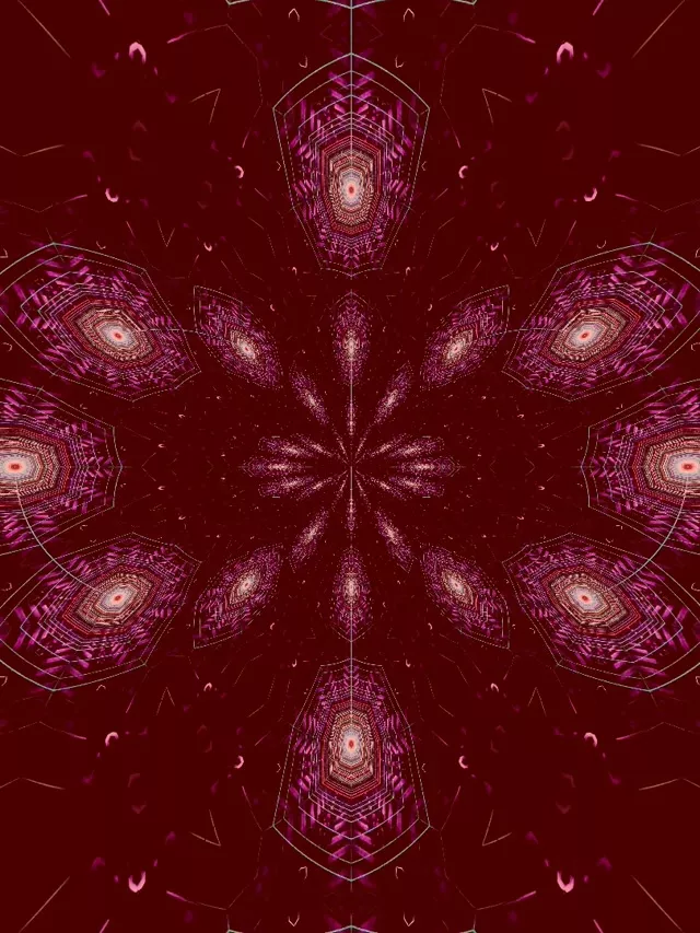 تونل نئون هگزاگون تپنده | 3:4 iPad Portrait 60fps VJLoops صفحه نمایش