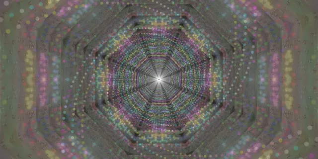 Pulsating Hexagon Neon Tunnel VJ Loop 2:1 Univisium 60fps Screensaver