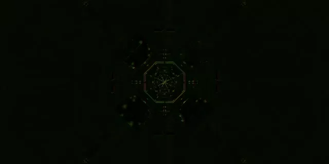 Pulsseeriv kuusnurk Neon-tunnel VJLoops 2:1 Univisium 60fps ekraanisäästja