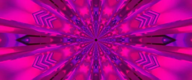 Pulsating Kaleidoscope Neon Tunnel VJ Loop 2.39:1 Cinemascope 60fps Screensaver