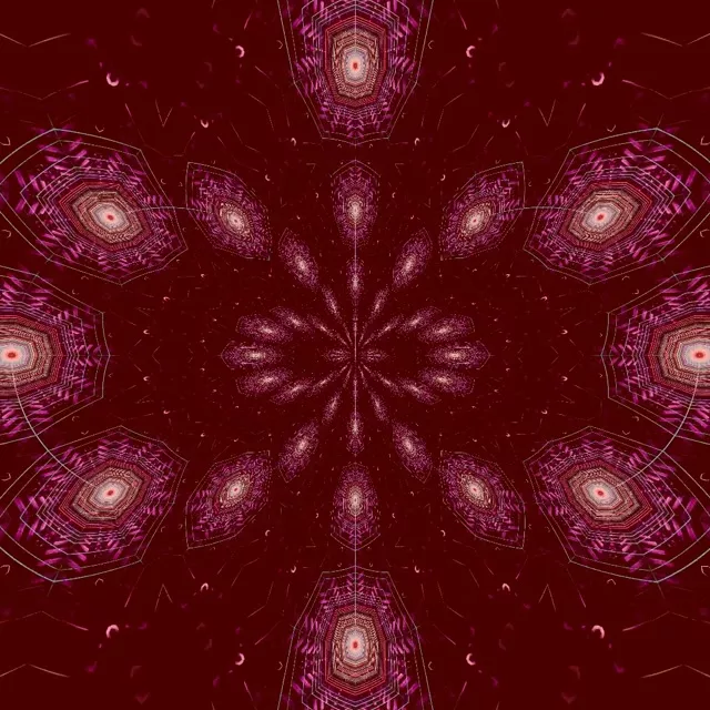 Pulsating Magenta Kaleidoscope Neon Tunnel 1:1 Square 60fps VJ Loop Screensaver