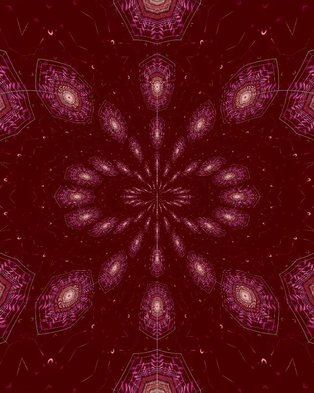 Pulsating Magenta Kaleidoscope Neon Tunnel | 4:5 Instagram | 60fps Screensaver VJ Loop
