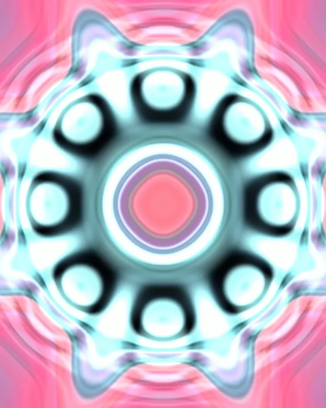 Pulserende Neon Tunnel Bloem Vortex | 4:5 Instagram | 60fps VJLoops Screensaver