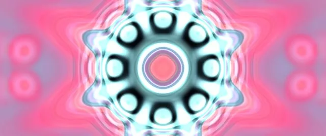 Pulzáló neon alagút kaleidoszkóp loop 2.39:1 cinemascope 60fps VJ animáció screensaver