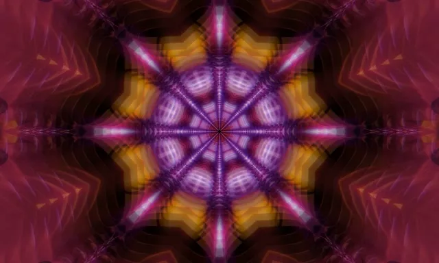 Pulsating Neon Tunnel Kaleidoscope VJLoops 5:3 Wide 60fps Screensaver