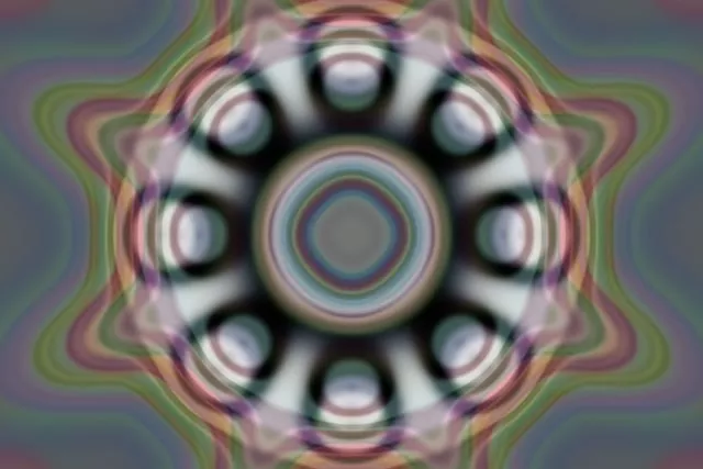 تونل نئون کالیدوسکوپ ضربانی VJ Loop 60fps 3:2 صفحه نمایش