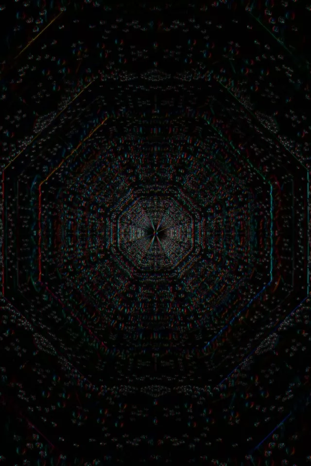 Pulzující neonový tunel osmiúhelník vír 2:3 portrét 60fps VJLoops spořič