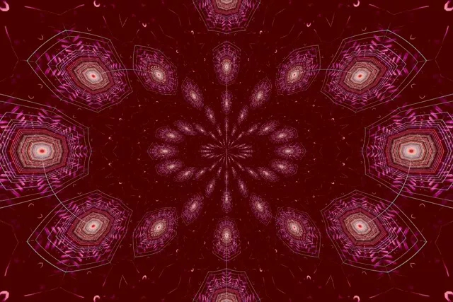 Pulsating Neon Tunnel VJ Loop 60fps 3:2 Surface Screensaver Kaleidoscope Burst