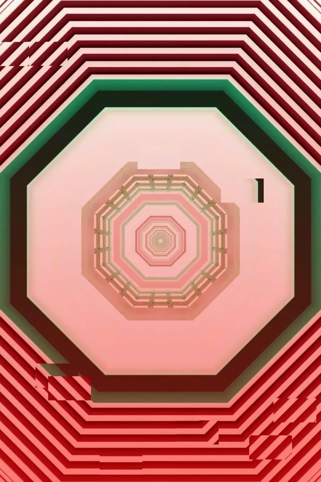 Pulsating Octagon Neon Tunnel 2:3 Portrait 60fps Screensaver VJ Loop