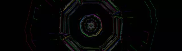 Terowongan Neon Oktagon Berdenyut 32:9 Ultrawide 60fps VJ Loop Screensaver