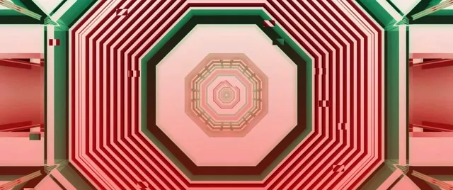 Pulsating Octagon Neon Tunnel VJ Loop 60fps 2.39:1 Screensaver