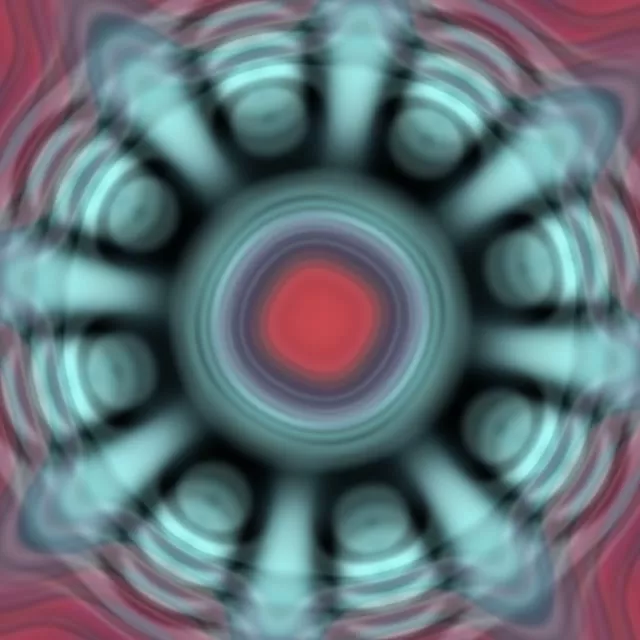 脈動紅色核心霓虹隧道 | 1:1 方形 60fps VJLoops 螢幕保護程式