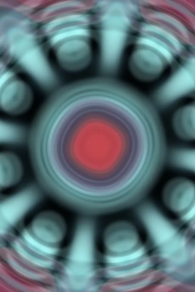 تونل نئون هسته قرمز تپنده | 2:3 عمودی 60fps VJLoops Screensaver