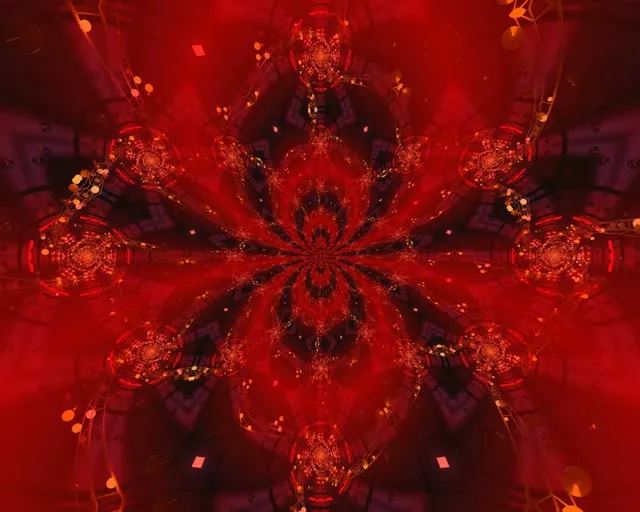Pulsating Red Neon Tunnel VJ Loop 5:4 Industrial 60fps Screensaver Animation