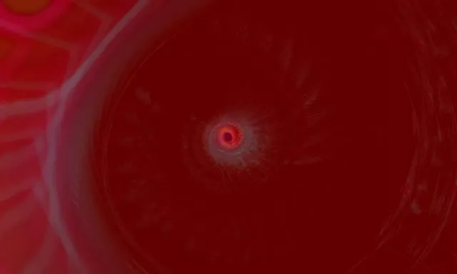 Pulsating Red Neon Tunnel Vortex 5:3 Wide 60fps Screensaver Loop