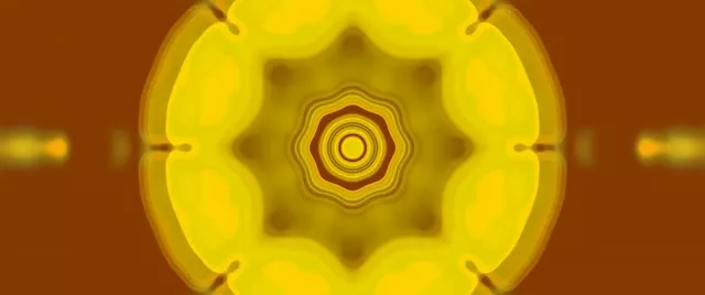 Pulsējošs Dzeltens Sešstūris Neon Tunelis VJLoops 2.39:1 Cinemascope 60fps Screensaver