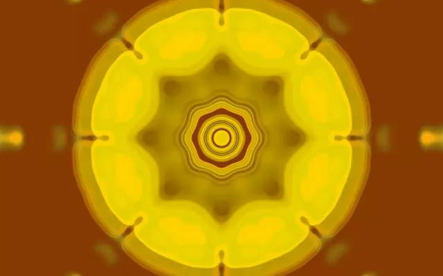 Pulserende Gele Neon Tunnel | 16:10 Macbook | 60fps Screensaver VJLoops