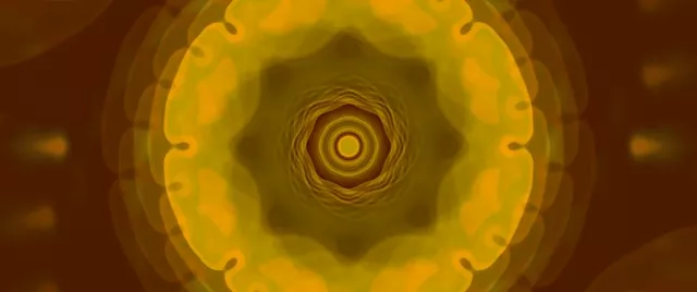 Pulsating Yellow Neon Tunnel VJLoops 2.39:1 Cinemascope 60fps Screensaver