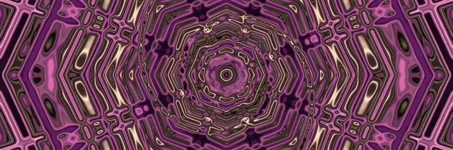 Vijolični Fraktalni Kaleidoskop Neonski Predor 3:1 Trojno Širok 60fps Ohranjevalnik Zaslona VJLoops