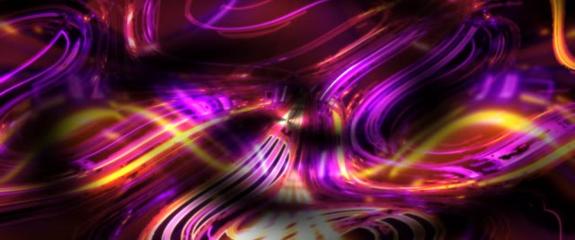 Purple Gold Neon Tunnel VJ Loop 2.39:1 Cinemascope 60fps Screensaver