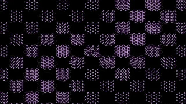 Purple Hexagon Particles Animated Background 4K