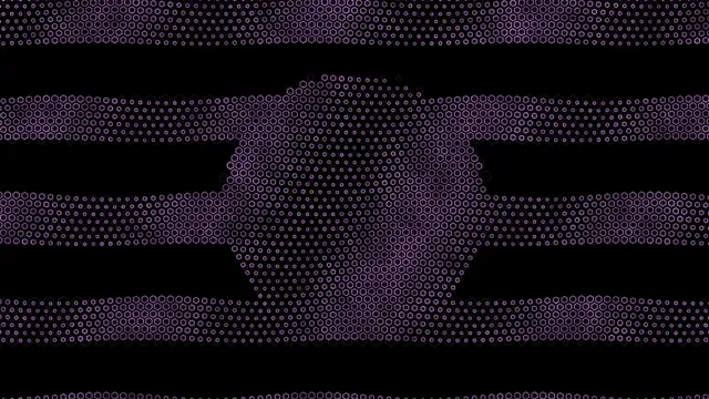 Purple Hexagonal Particle Wave Animation 4K