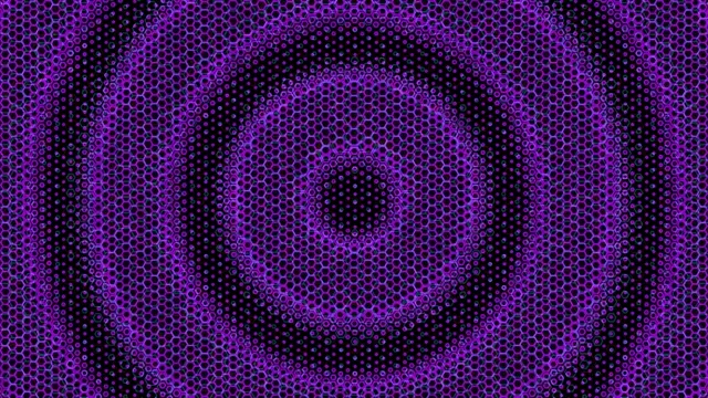 Purple Neon Hexagon Grid Digital Background Loop