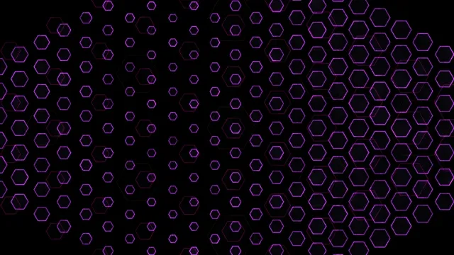 Purple Neon Hexagon Pattern - 4K Animated Background