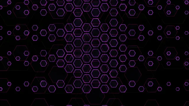 Purple Neon Hexagon Pattern 4K Motion Background