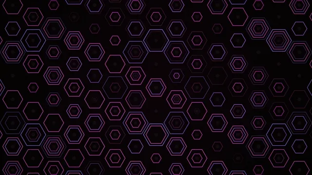 Purple Neon Hexagon Pattern Animated Background