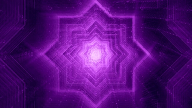 Purple Neon Tunnel 60fps Glowing Diamond VJ Loop Motion Background