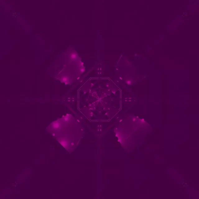 Lilla Neon Tunnel Fraktal Pauseskærm 1:1 Kvadrat 60fps VJLoops