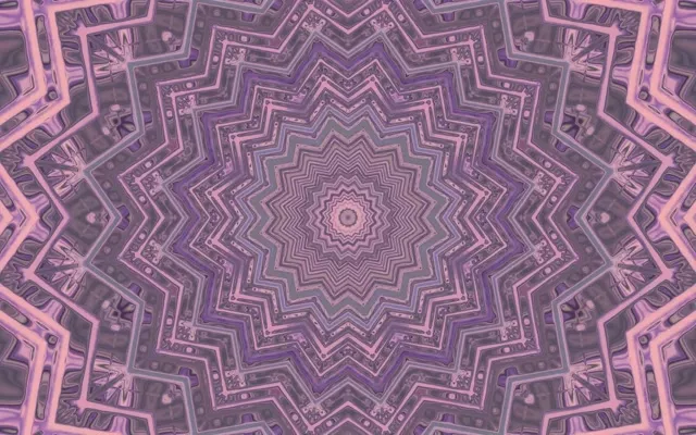 VJ Loop อุโมงค์นีออน สีม่วง ดาว แคลลิโดสโคป 16:10 macbook 60fps Screensaver