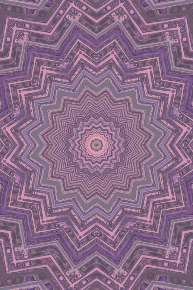 Neon Tunnel Lila Star Kaleidoscope Vj Loop 2:3 Photo Portrait 60fps Screensaver