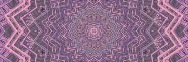 Neon Tunel Vijolična Zvezda Mandala Vrtinec 3:1 Triple Wide 60fps Ohranjevalnik Zaslona Vj Loop