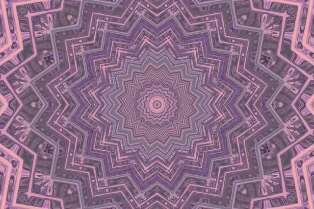 নিয়ন টানেল বেগুনি স্টার ক্যালিডোস্কোপ VJ Loop 3:2 সারফেস 60fps স্ক্রিনসেভার