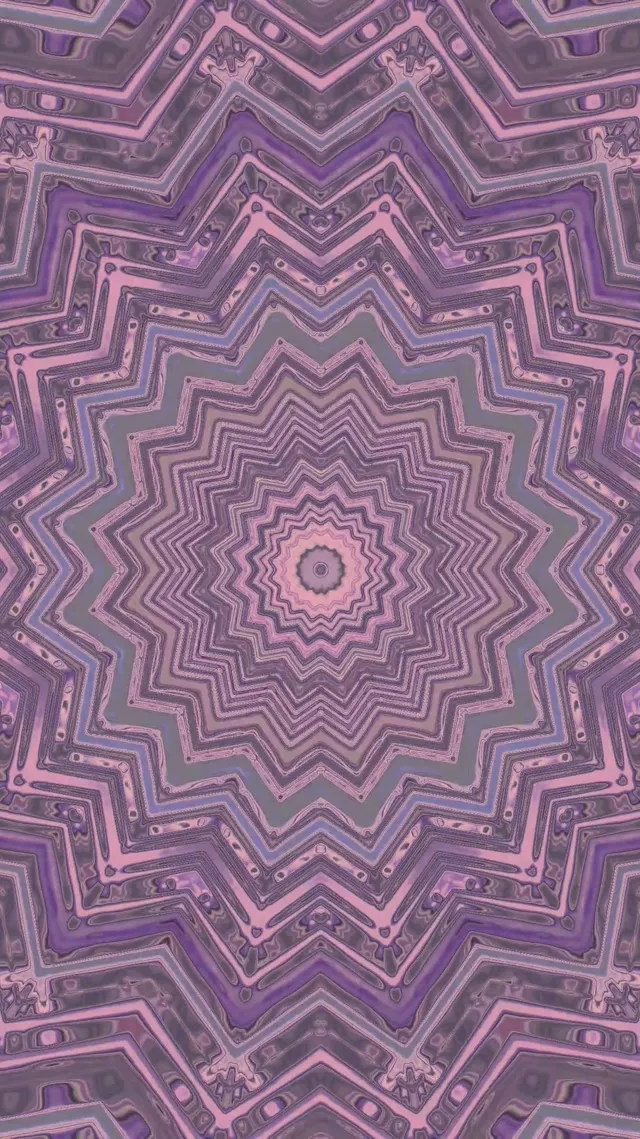 VJ Loop 霓虹隧道紫色星形萬花筒 9:16 Reels 60fps 螢幕保護程式